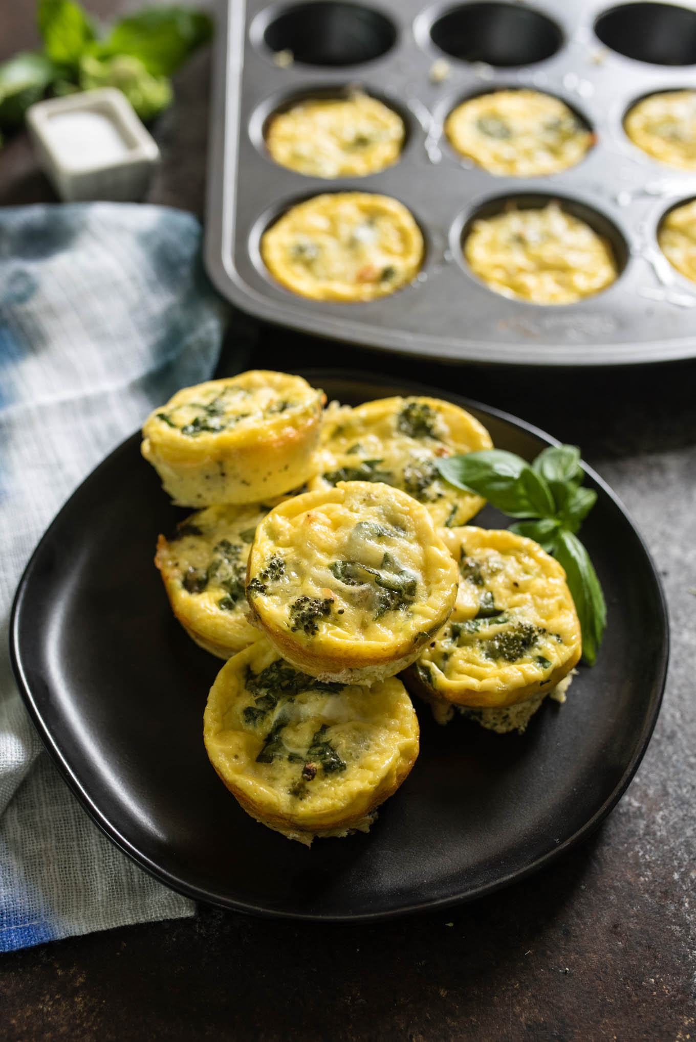 Broccoli Egg Muffins on a Plate