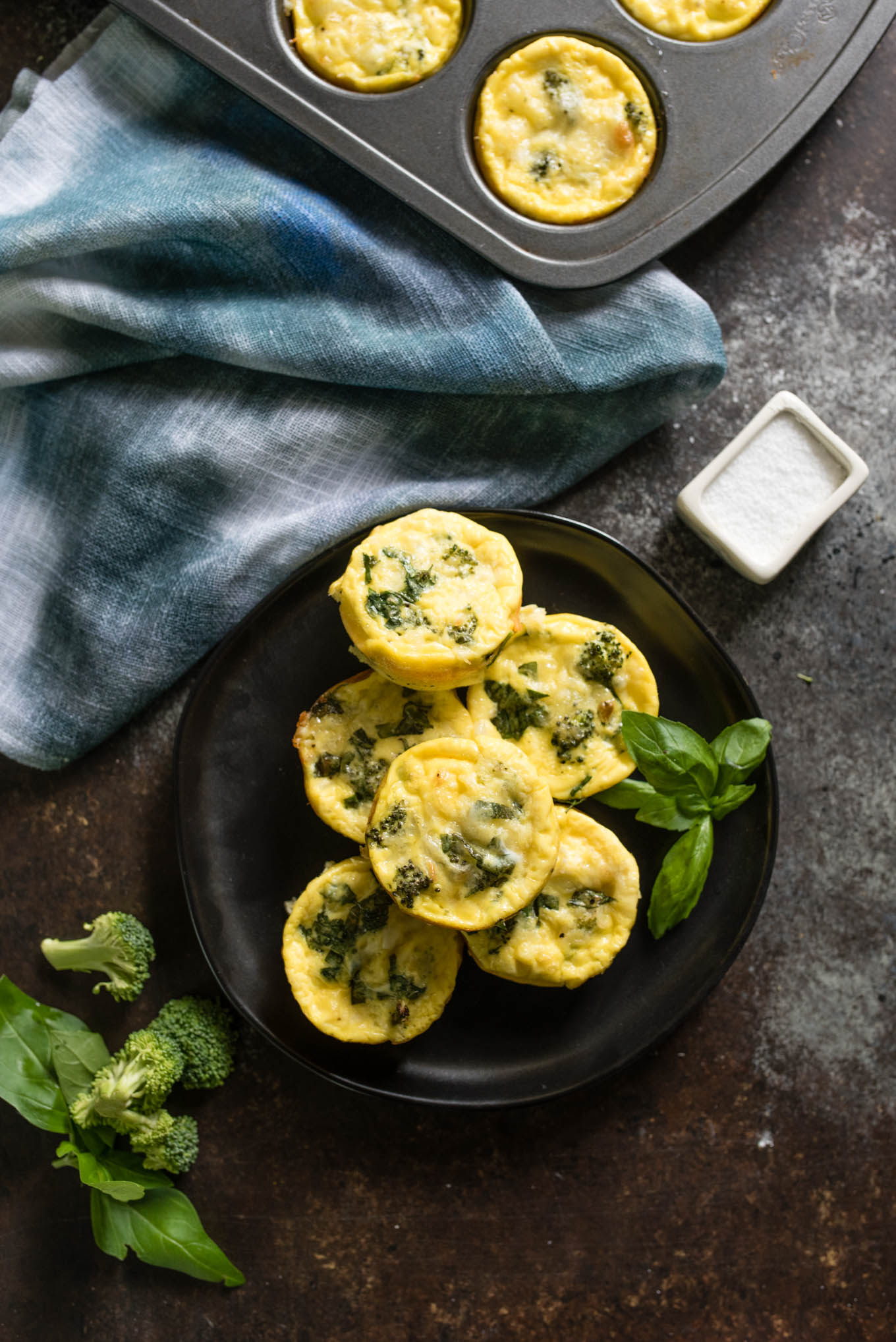 Broccoli Egg Muffins on a plate