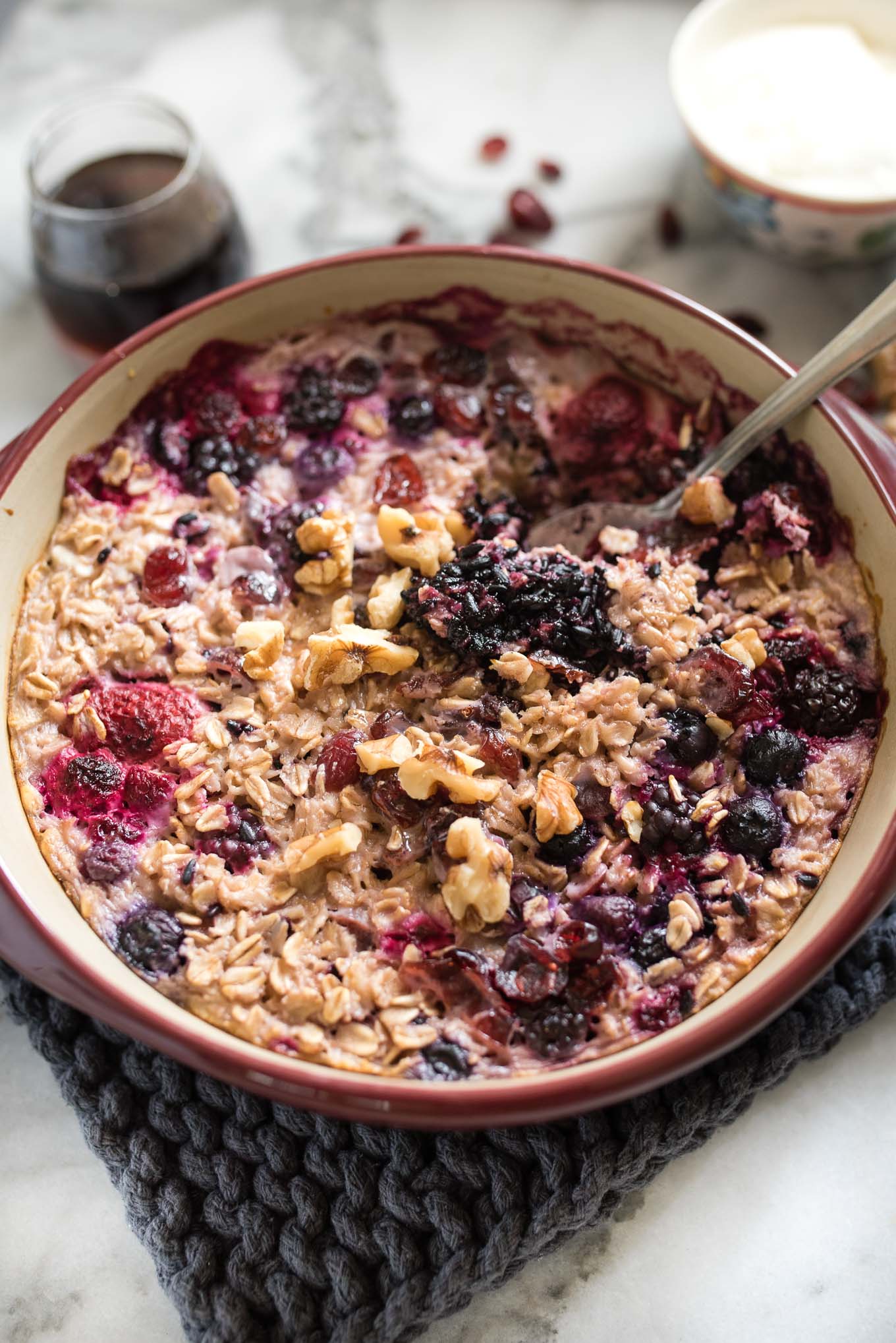 Berry Lavender Baked Oatmeal is a simple, gluten-free nourishing breakfast to help you start your day off right.