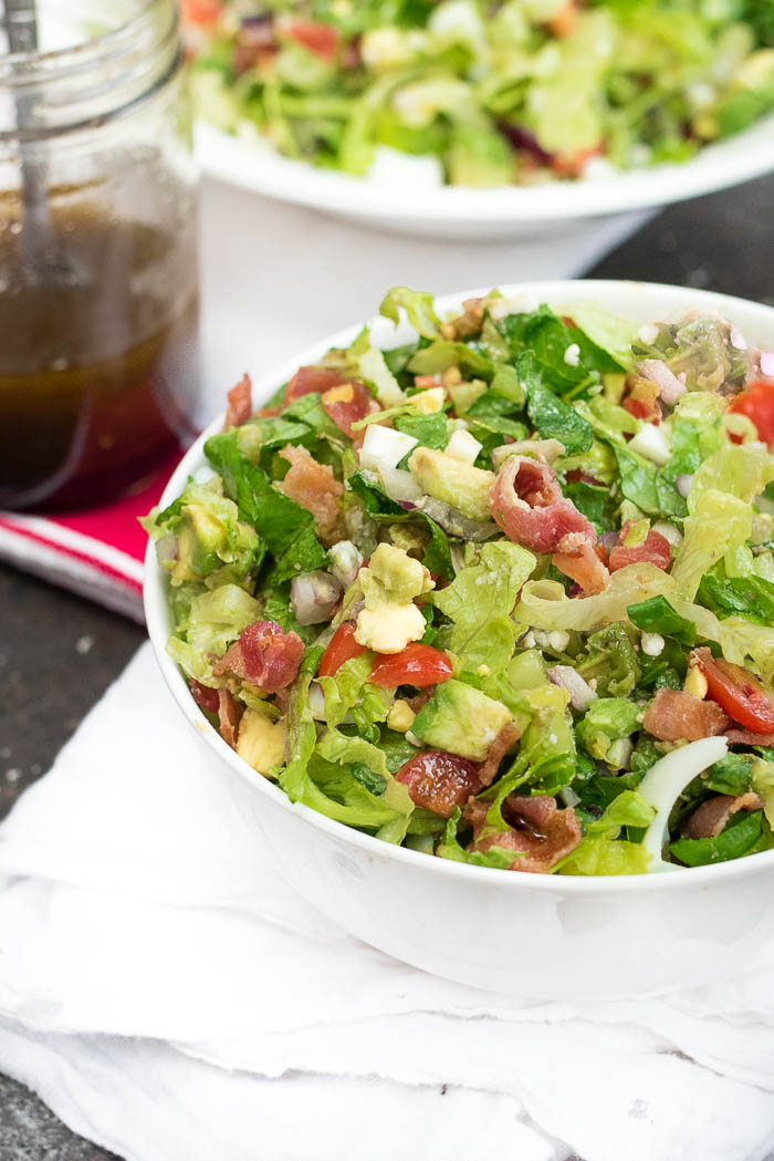 The Best Classic Chopped Salad- this will become a favorite salad from the moment you try it. Perfect for all occasions! | 