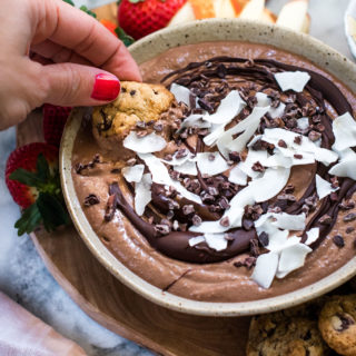 bowl of chocolate hummus