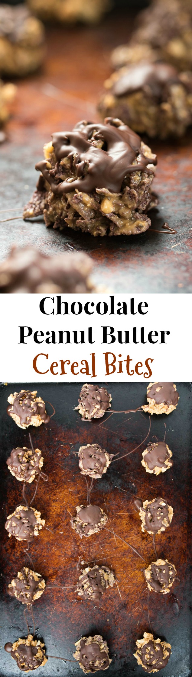 Chocolate Peanut Butter Cereal Bites- simple and nutritious cereal bites great for that sweet tooth or kid-friendly treat! | 