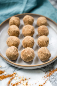 Cinnamon Vanilla Protein Bites {Gluten Free}