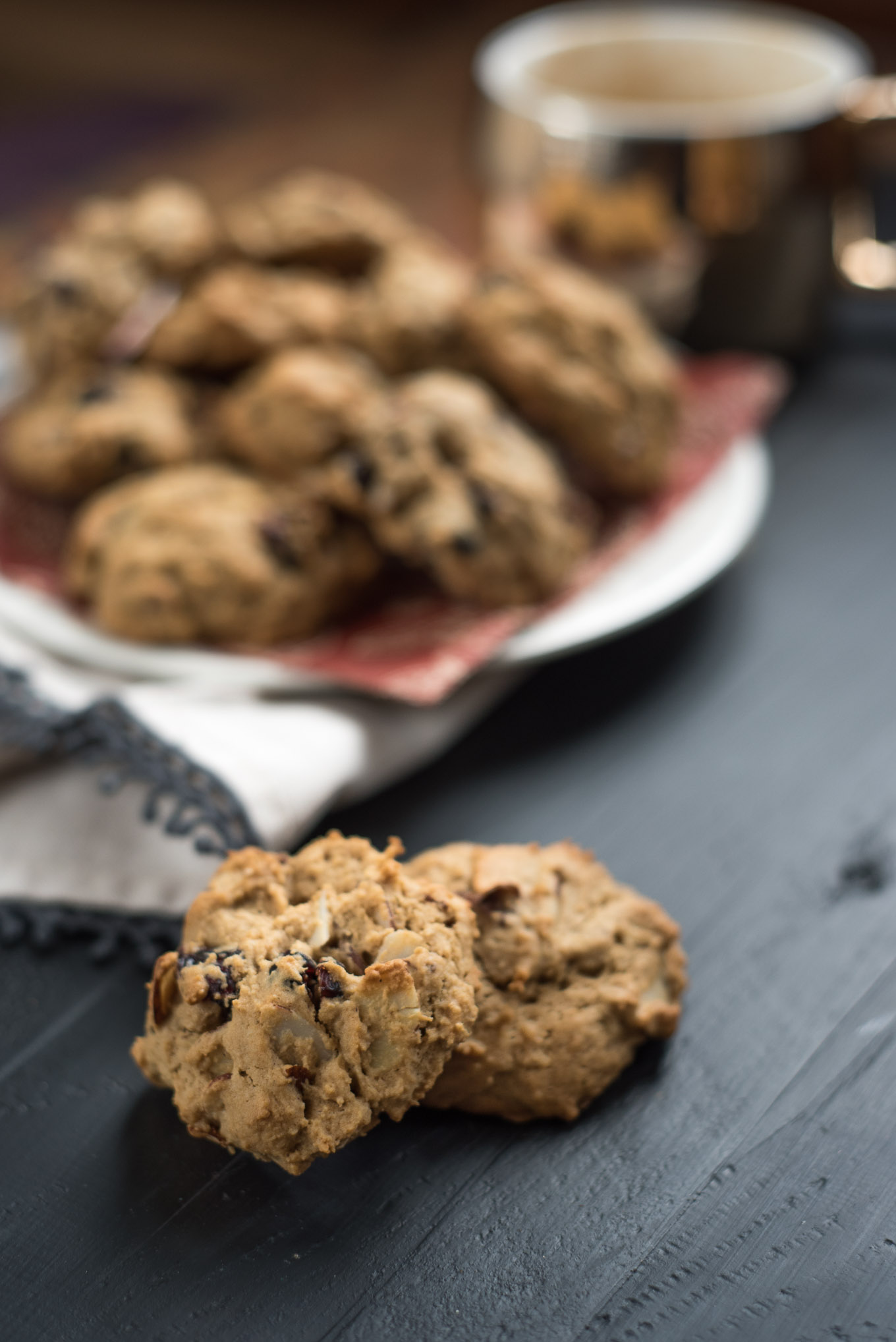 Cranberry Almond Spice Cookies- the perfect spiced cookie to dunk in your coffee. Not too sweet, but tons of flavor! #ad | 