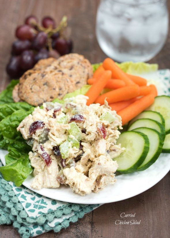 Curried Chicken Salad- perfect for a gluten free lunch! | 