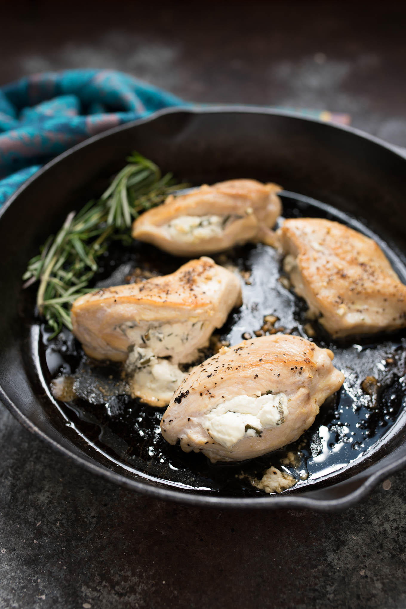 Goat Cheese and Herb Stuffed Chicken Breasts are simple yet fancy...a great dinner for date night, a dinner party or holiday meal. 