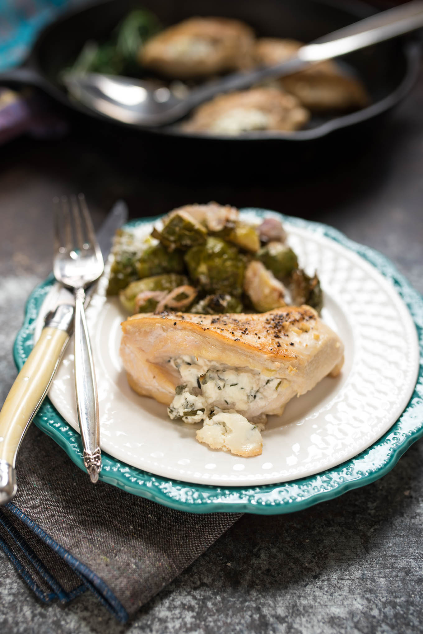 Goat Cheese and Herb Stuffed Chicken Breasts are simple yet fancy...a great dinner for date night, a dinner party or holiday meal. 