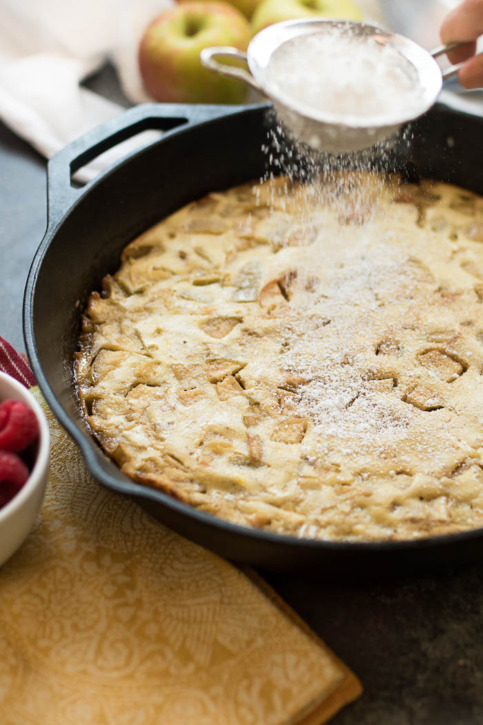 Baked Apple Pancake, a delicious gluten-free, grain-free dish that is perfect for a weekend breakfast or Holiday brunch. | 