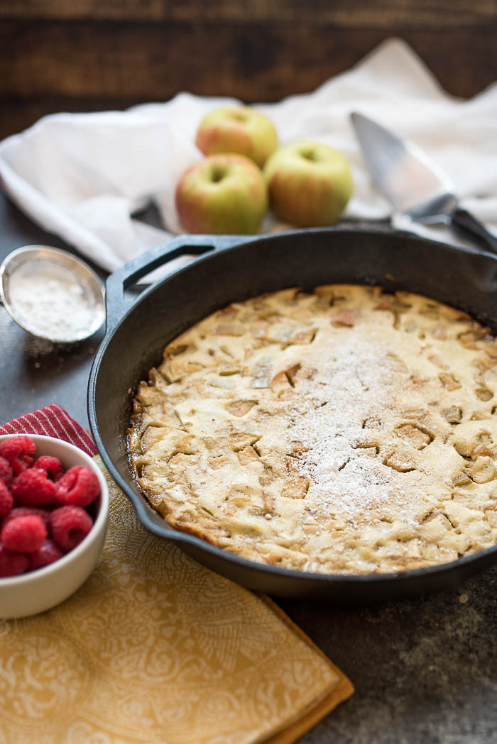 Baked Apple Pancake, a delicious gluten-free, grain-free dish that is perfect for a weekend breakfast or Holiday brunch. | 