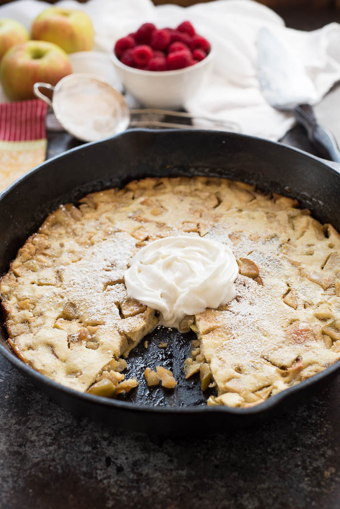 Baked Apple Pancake, a delicious gluten-free, grain-free dish that is perfect for a weekend breakfast or Holiday brunch. | 