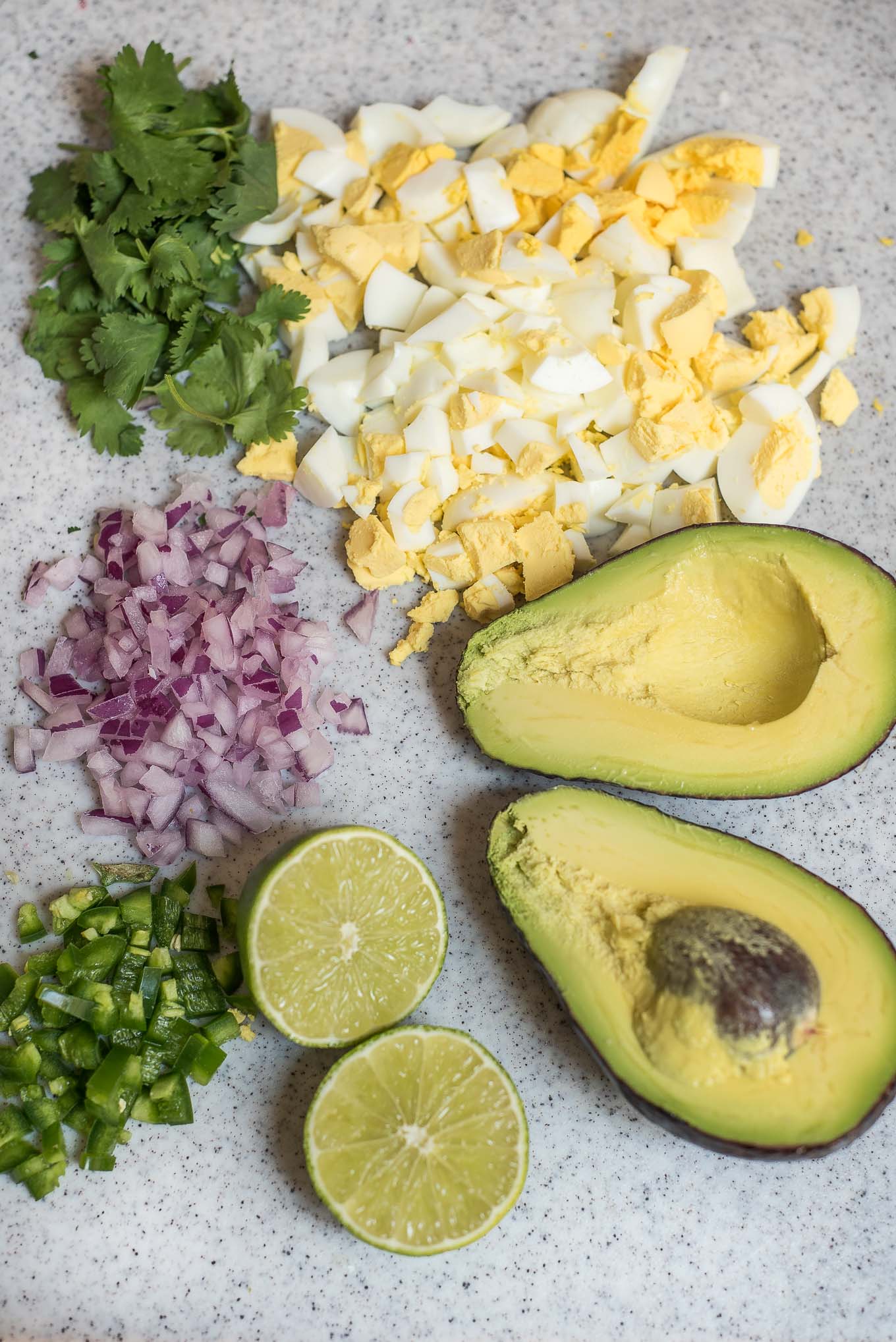 Guacamole Egg Salad Ingredients 