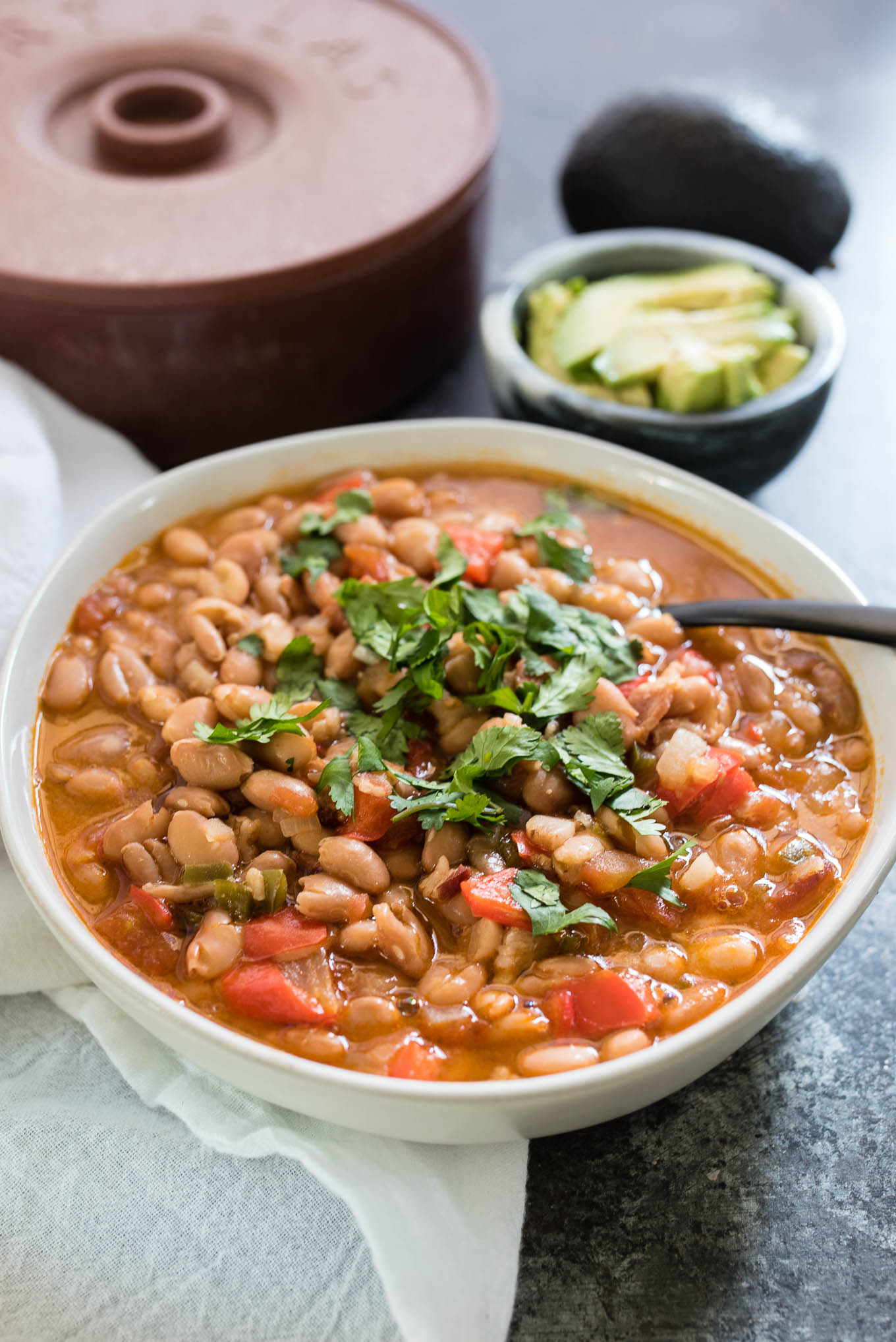 Instant Pot Borracho Beans, aka Frijoles Borrachos are the perfect Mexican style beans infused with flavor from the pressure cooker.