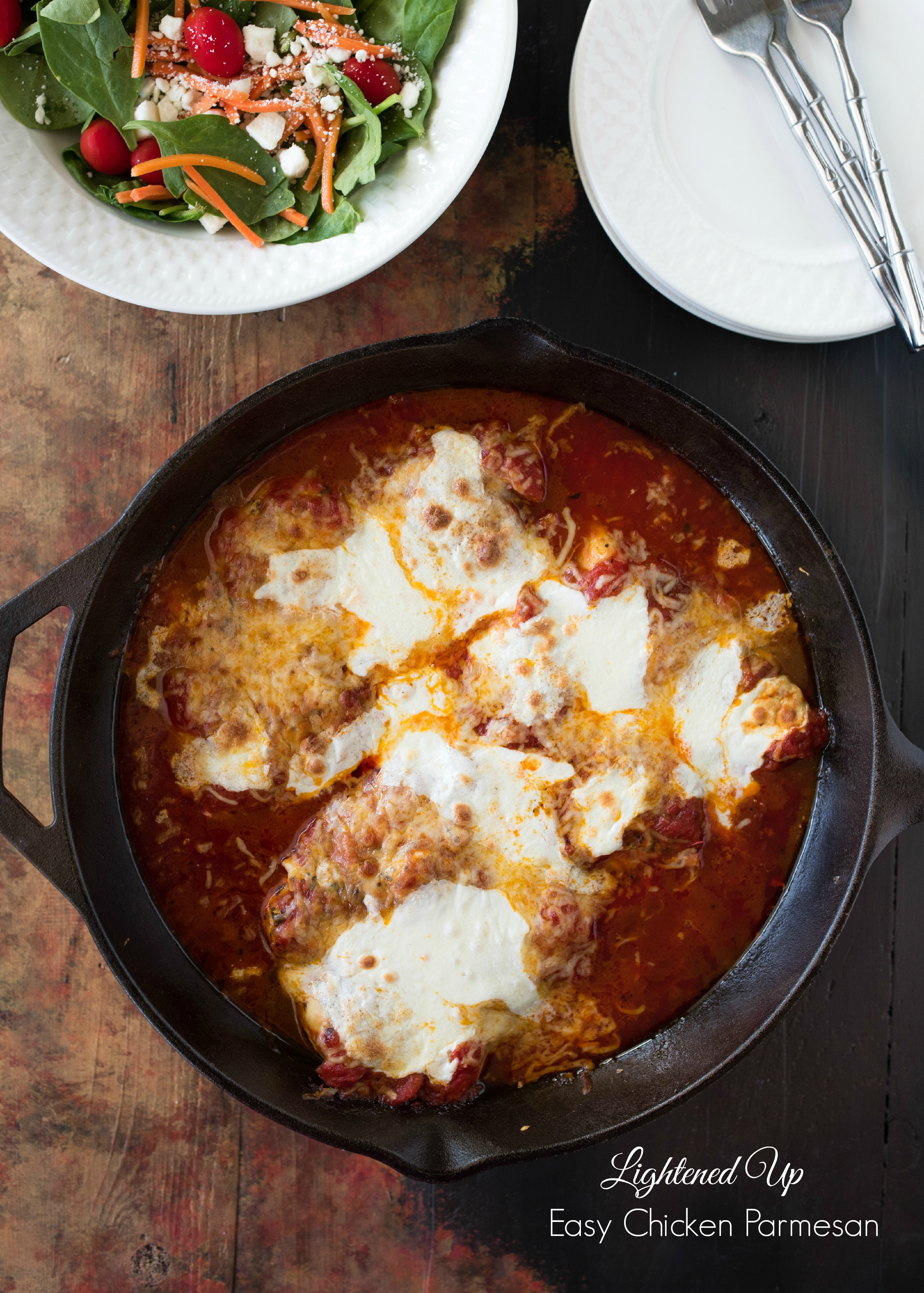 Lightened Up Chicken Parmesan | Gluten Free- Super Simple 