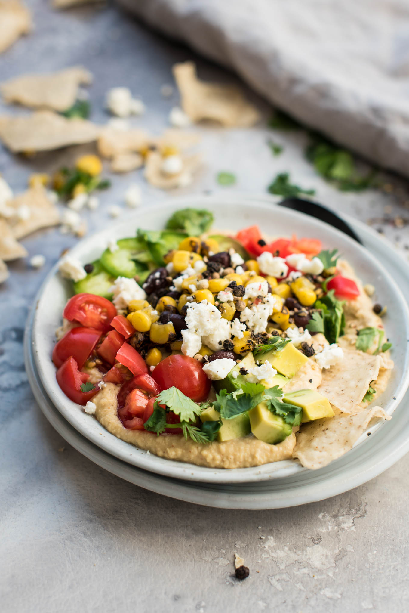 Bowl of hummus dip 