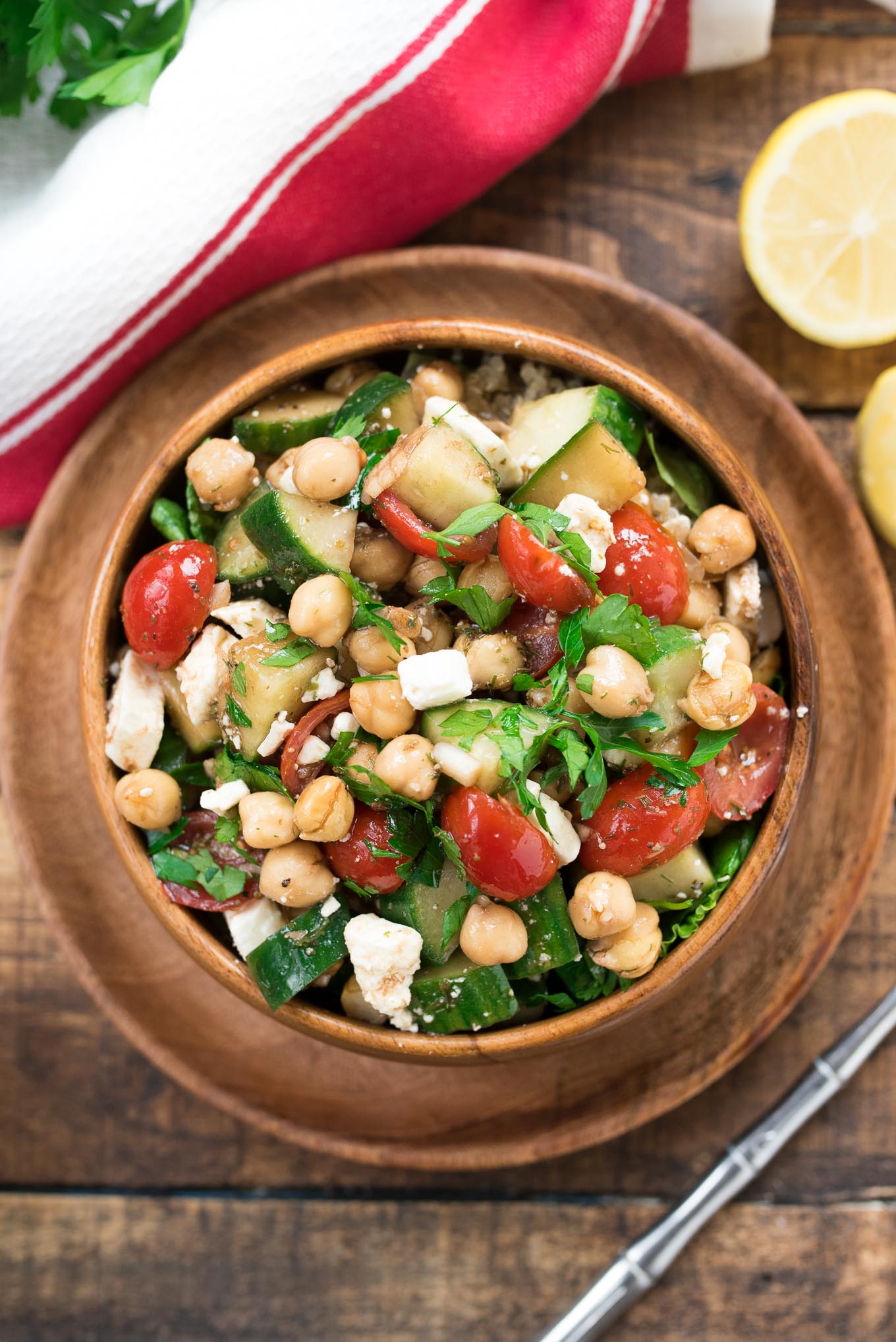 Mediterranean Power Bowl- a plant-based, protein and fiber packed lunch or dinner! | 