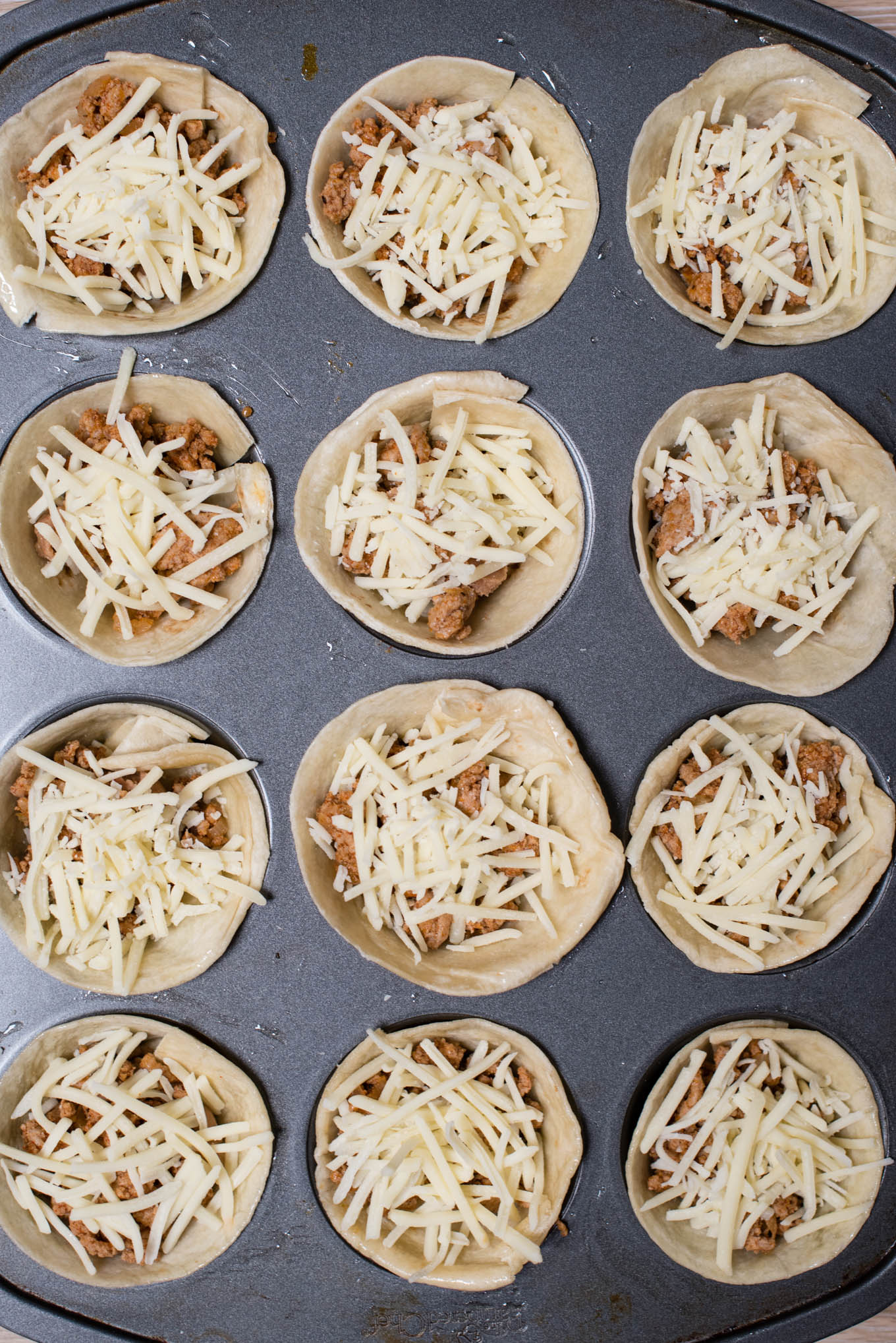 Taco cups in a tin 