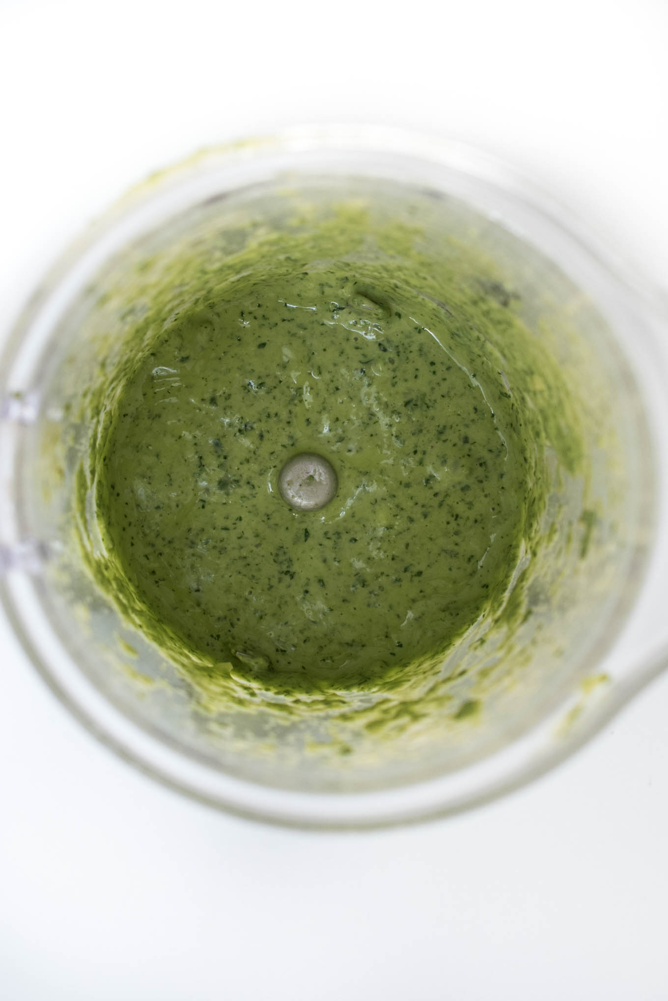 Herb Dressing in a blender 