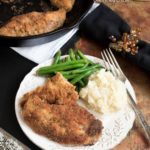 Parmesan and Pecan Crusted Oven Baked Chicken- a lightened up version of some good ol' comfort food | 