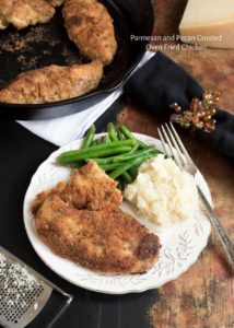 Parmesan and Pecan Crusted Oven Fried Chicken