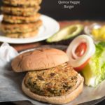 Quinoa Veggie Burger- a simple gf patty that makes a great vegetarian meal! | 