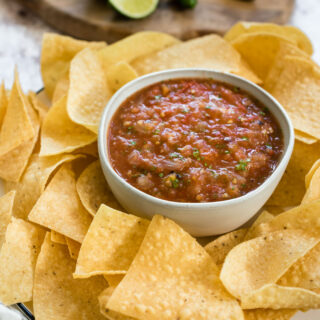 Tortilla chips with salsa