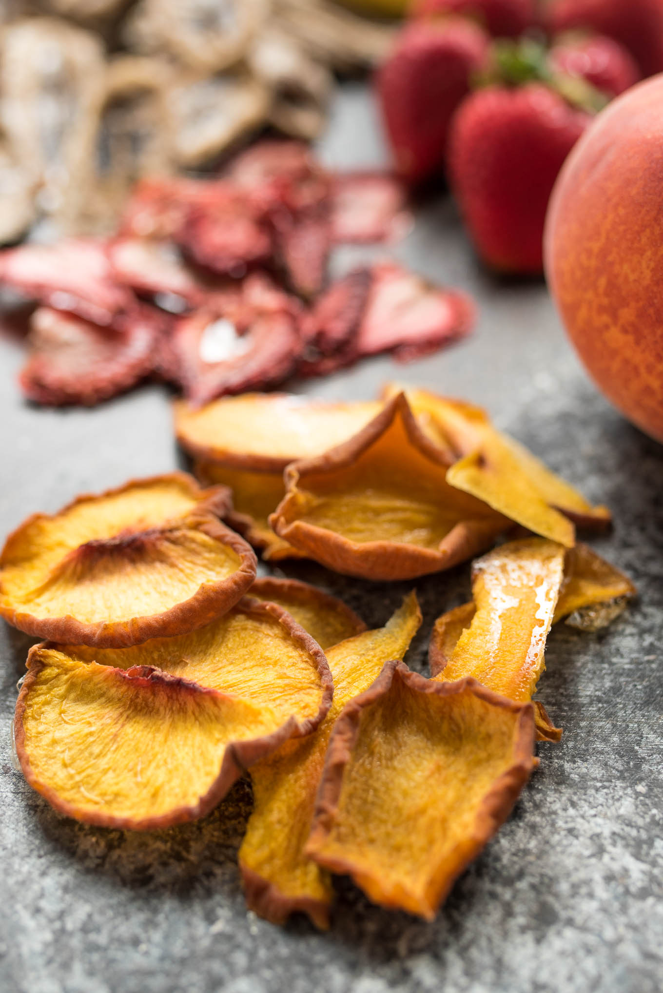 Simple Homemade Dried Fruit- all you need is fresh fruit and a low oven setting to make this no sugar added dried fruit! | 