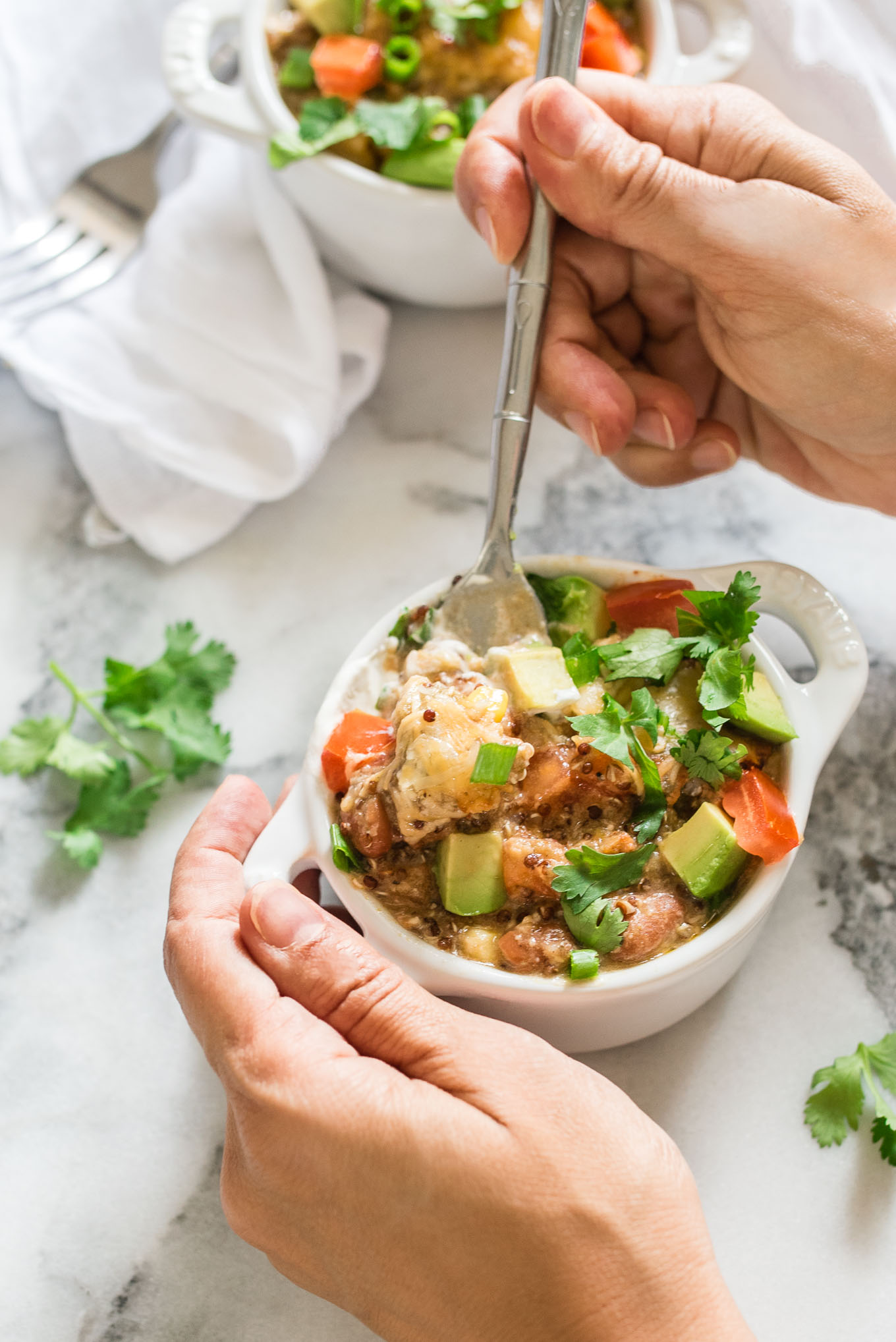 Slow Cooker Tex-Mex Quinoa is a gluten free, vegetarian meal that is a breeze to throw together and is packed with long lasting plant protein.