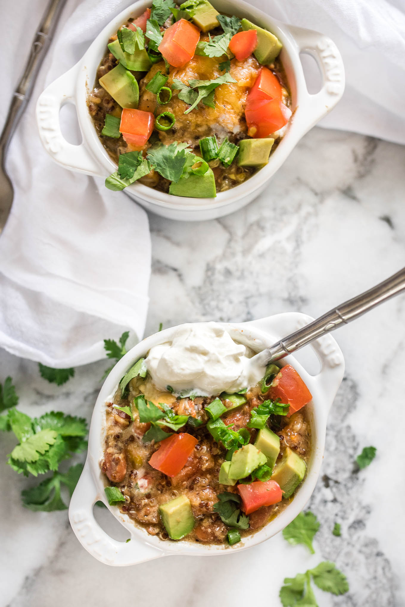 Slow Cooker Tex-Mex Quinoa is a gluten free, vegetarian meal that is a breeze to throw together and is packed with long lasting plant protein.