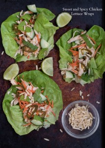 Sweet and Spicy Chicken Lettuce Wraps